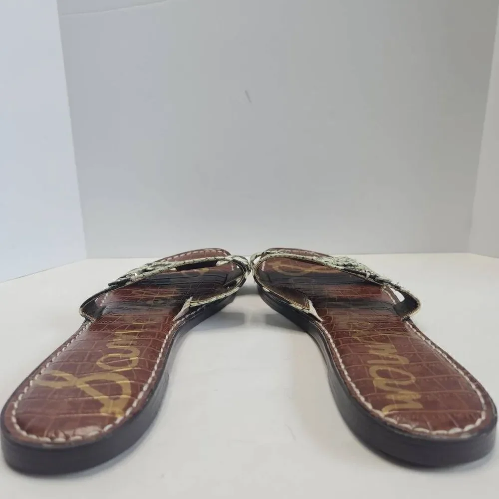 Sam Edelman Snake Print Slides Flats Womens Size 6.5